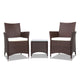 Gardeon 3 Piece Wicker Outdoor Furniture Set - Brown