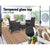 Gardeon 3pc Rattan Bistro Wicker Outdoor Furniture Set Black - Decorly