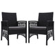 Outdoor Furniture Dining Chairs Rattan Garden Patio Cushion Black x2 Gardeon