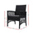 Outdoor Furniture Dining Chairs Rattan Garden Patio Cushion Black x2 Gardeon - Decorly