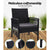 Outdoor Furniture Dining Chairs Rattan Garden Patio Cushion Black x2 Gardeon - Decorly