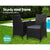 Gardeon Outdoor Furniture Dining Chair Table Bistro Set Wicker Patio Setting Tea Coffee Cafe Bar Set - Decorly