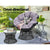 Gardeon Papasan Chair and Side Table - Black - Decorly