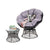 Gardeon Papasan Chair and Side Table - Grey