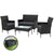 Gardeon Garden Furniture Outdoor Lounge Setting Wicker Sofa Patio Storage Cover Black - Decorly