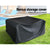 Gardeon Garden Furniture Outdoor Lounge Setting Wicker Sofa Patio Storage Cover Black - Decorly