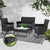 Gardeon Garden Furniture Outdoor Lounge Setting Wicker Sofa Patio Storage Cover Black - Decorly