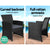 Gardeon Garden Furniture Outdoor Lounge Setting Wicker Sofa Set Storage Cover Black - Decorly