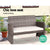 Gardeon Set of 4 Outdoor Rattan Chairs & Table - Grey