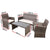 Gardeon Garden Furniture Outdoor Lounge Setting Wicker Sofa Set Storage Cover Mixed Grey - Decorly