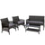 Gardeon Outdoor Furniture Rattan Set Wicker Cushion 4pc Dark Grey - Decorly