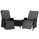 Gardeon Recliner Chairs Sun lounge Setting Outdoor Furniture Patio Wicker Sofa