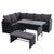 Gardeon 8 Seater Wicker Outdoor Furniture Dining Lounge Set In Black