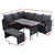 Gardeon 8 Seater Wicker Outdoor Furniture Dining Lounge Set In Black