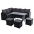 Gardeon Outdoor Wicker Dining And Lounge Set 9 Seater In Black