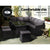 Gardeon Outdoor Wicker Dining And Lounge Set 9 Seater In Black