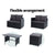 Gardeon Outdoor Wicker Dining And Lounge Set 9 Seater In Black