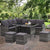 Gardeon 9 Seater Wicker Outdoor Furniture Lounge Dining Set In Grey