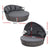 Outdoor Lounge Setting Patio Furniture Sofa Wicker Garden Rattan Cushion Grey