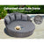 Outdoor Lounge Setting Patio Furniture Sofa Wicker Garden Rattan Cushion Grey