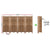 8 Panel Wooden Room Divider in Brown