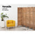 8 Panel Wooden Room Divider in Brown