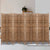 8 Panel Wooden Room Divider in Brown