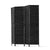 4 Panel Rattan Room Divider in Black