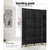 8 Panel Rattan Room Divider in Black