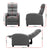 Artiss Luxury Recliner Chair Chairs Lounge Armchair Sofa Fabric Cover Grey - Decorly