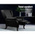 Recliner Chair Luxury Armchair In Leather Black