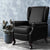 Recliner Chair Luxury Armchair In Leather Black