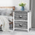 Artiss 2x Bedside Table Nightstands 2 Drawers Storage Cabinet Bedroom Side Grey - Decorly