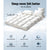 Giselle King Mattress Topper Bamboo Fibre Pillowtop Protector - Decorly