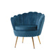 Retro Accent Velvet Armchair in Navy