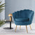 Artiss Armchair Lounge Chair Accent Retro Armchairs Lounge Shell Velvet Navy - Decorly