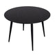 Round Dining Table Minimalist Marble Effect Black