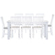 Laelia 9pc Dining Set 220cm Table 8 Chair Acacia Wood Coastal Furniture - White